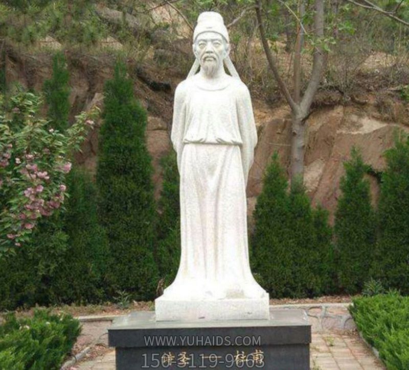 大理石校园古代诗人杜甫雕像博鱼网页版