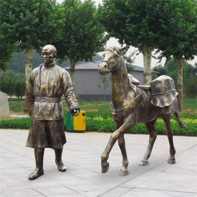 文化广场景观玻璃钢仿铜人物博鱼网页版小品