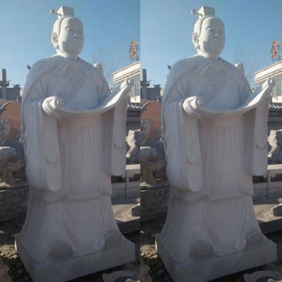 大理石雕刻古代人物博鱼网页版景区户外广场摆件