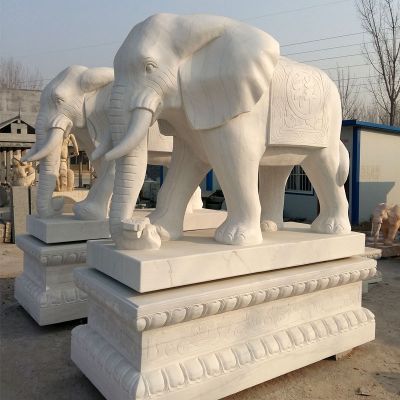 企业大型景观汉白玉招财大象博鱼网页版