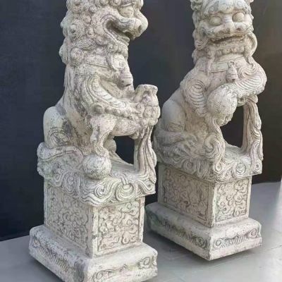 庭院门口大型镇宅辟邪狮子博鱼网页版