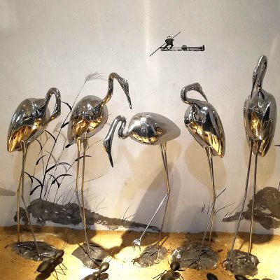 景区不锈钢镜面抽象鹤博鱼网页版