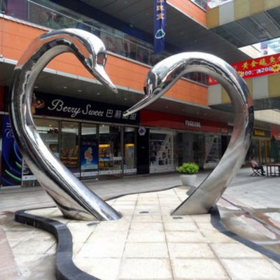 城市街道抽象不锈钢镜面天鹅博鱼网页版
