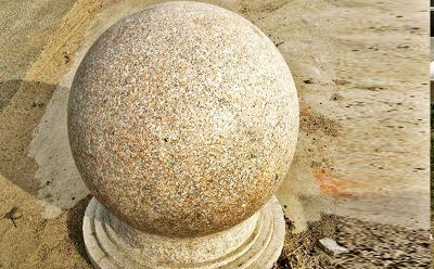 花岗岩阻车石球挡车石球车阻石球