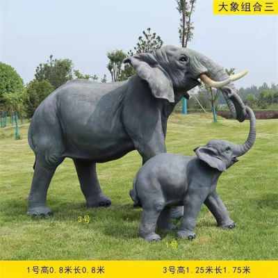 动物园景区玻璃钢大型仿真动物大象博鱼网页版