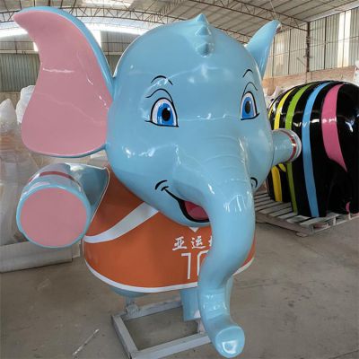 远动会吉祥物玻璃钢卡通大象博鱼网页版