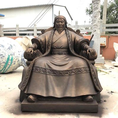 玻璃钢仿铜古代著名帝王军事家成吉思汗博鱼网页版