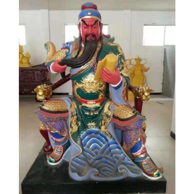 寺庙大型玻璃钢看书的关二爷关公博鱼网页版