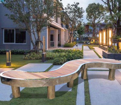 s形不锈钢园林户外椅子博鱼网页版