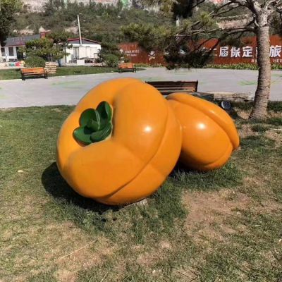 公园户外玻璃钢大型仿真水果柿子博鱼网页版