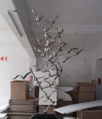 公园不锈钢抽象大雁博鱼网页版