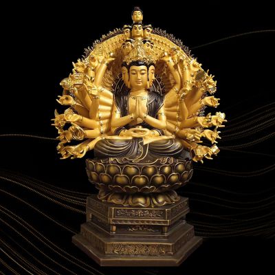 彩绘铜雕寺庙景区千手观音博鱼网页版