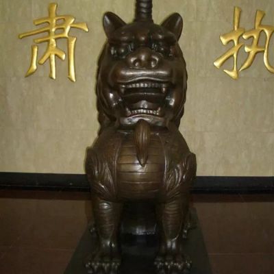 室内庭院不锈钢仿铜动物景观神兽麒麟博鱼网页版