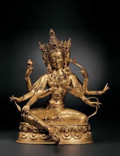 寺庙铜雕喷金长寿三尊之尊胜佛母博鱼网页版