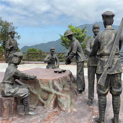 玻璃钢博鱼网页版主题历史人像红军战士博鱼网页版