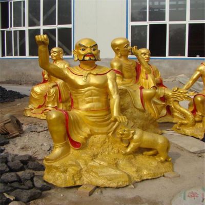 十八罗汉博鱼网页版景区寺庙大型佛像景观