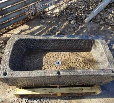 天然石材雕刻老石槽庭院养鱼水池