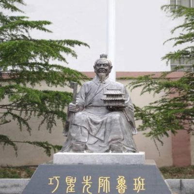 企业园林摆放木匠祖师鲁班铜雕