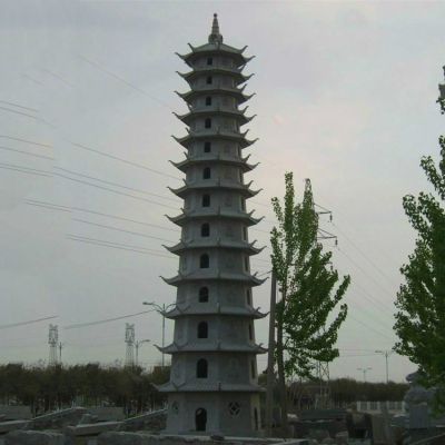 户外公园大型大理石石雕佛塔博鱼网页版