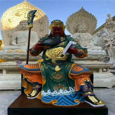 玻璃钢彩绘户外大型佛像看书的关公博鱼网页版