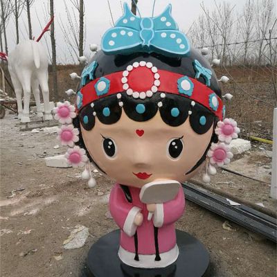 公园广场摆放玻璃钢彩绘卡通戏曲人物博鱼网页版