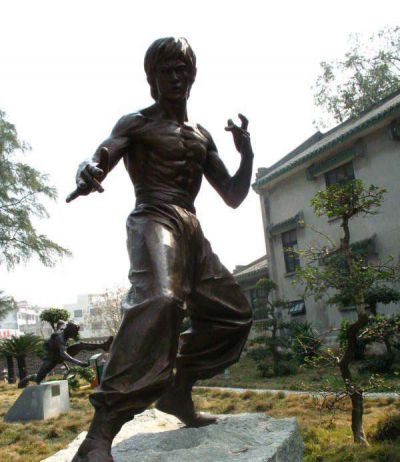 户外景区铜雕功夫明星李小龙博鱼网页版