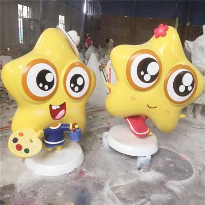 商场卡通星星玻璃钢幸运星娃娃五角星公仔博鱼网页版