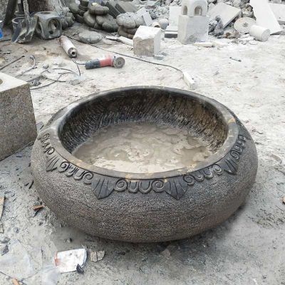 庭院圆形做旧石缸博鱼网页版