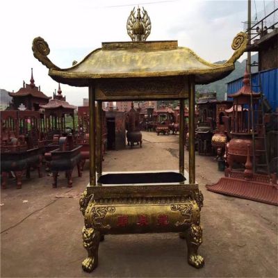 铜雕户外寺庙大型香炉博鱼网页版