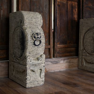 院子门墩抱鼓石仿古大门口石鼓户外中式摆件