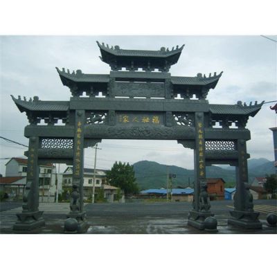 城镇户外大理石石雕牌坊博鱼网页版