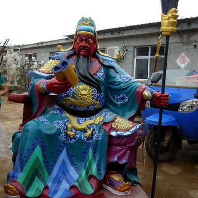 玻璃钢彩绘宗教庙宇玻璃钢武财神博鱼网页版