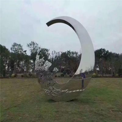 户外园林不锈钢创意月亮博鱼网页版