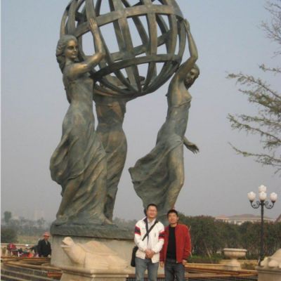 户外园林景观铜雕创意地球仪博鱼网页版