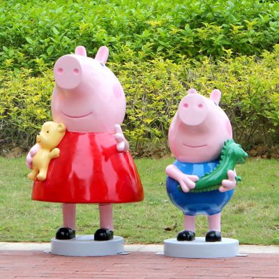 小猪佩奇和乔治玻璃钢卡通博鱼网页版