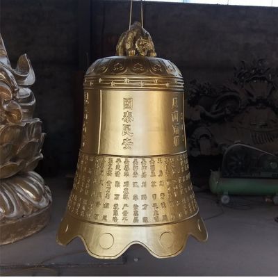  大型寺庙铜钟敲钟撞钟博鱼网页版 景观摆件