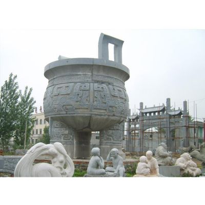 户外庭院寺庙双耳圆形香炉