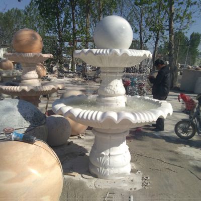 花园广场汉白玉风水球景观博鱼网页版