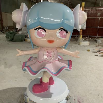 网红店铺玻璃钢卡通小女孩人物博鱼网页版