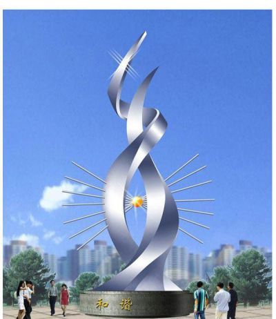 公园大型景观不锈钢抽象和谐博鱼网页版