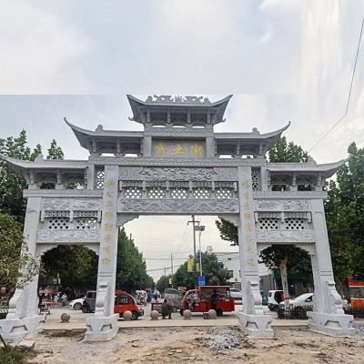 农村村口大型石雕牌坊博鱼网页版