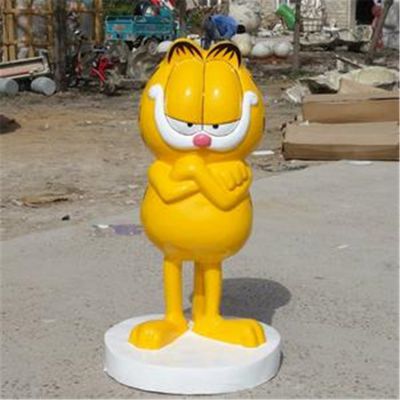 游乐园摆放玻璃钢卡通加菲猫公仔吉祥物