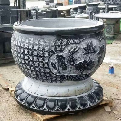 公园景区青石石雕缸博鱼网页版