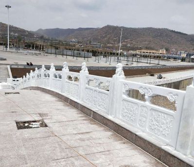 汉白玉石拱桥栏杆公园装饰景观