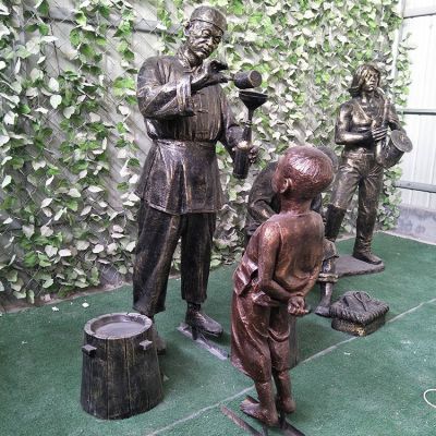 打酒卖酒玻璃钢仿铜情景人物博鱼网页版