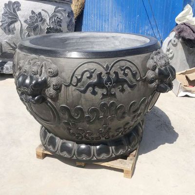 仿古做旧庭院青石石雕浮雕花盆博鱼网页版