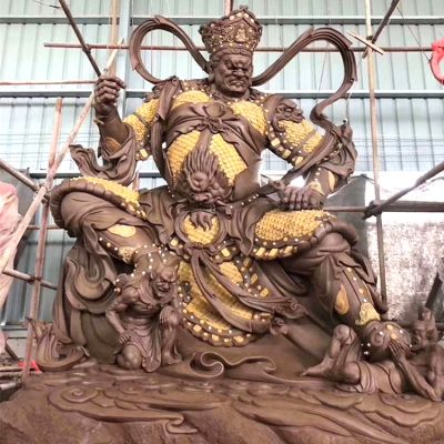 景区寺庙大型不锈钢仿铜踩小人的天王博鱼网页版