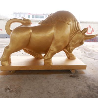 玻璃钢喷漆大型工厂企业动物景观牛博鱼网页版