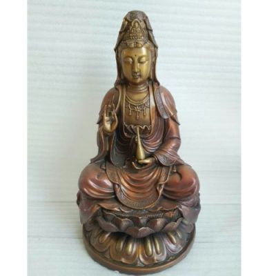玻璃钢彩绘漆金寺庙菩萨观音博鱼网页版