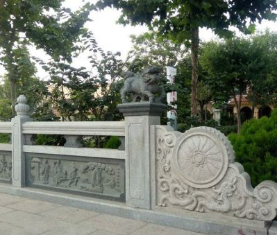售楼部户外石桥景观浮雕人物大理石栏杆